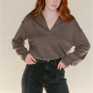 Rails Sutton Polo sweater in Latte size Large preppy